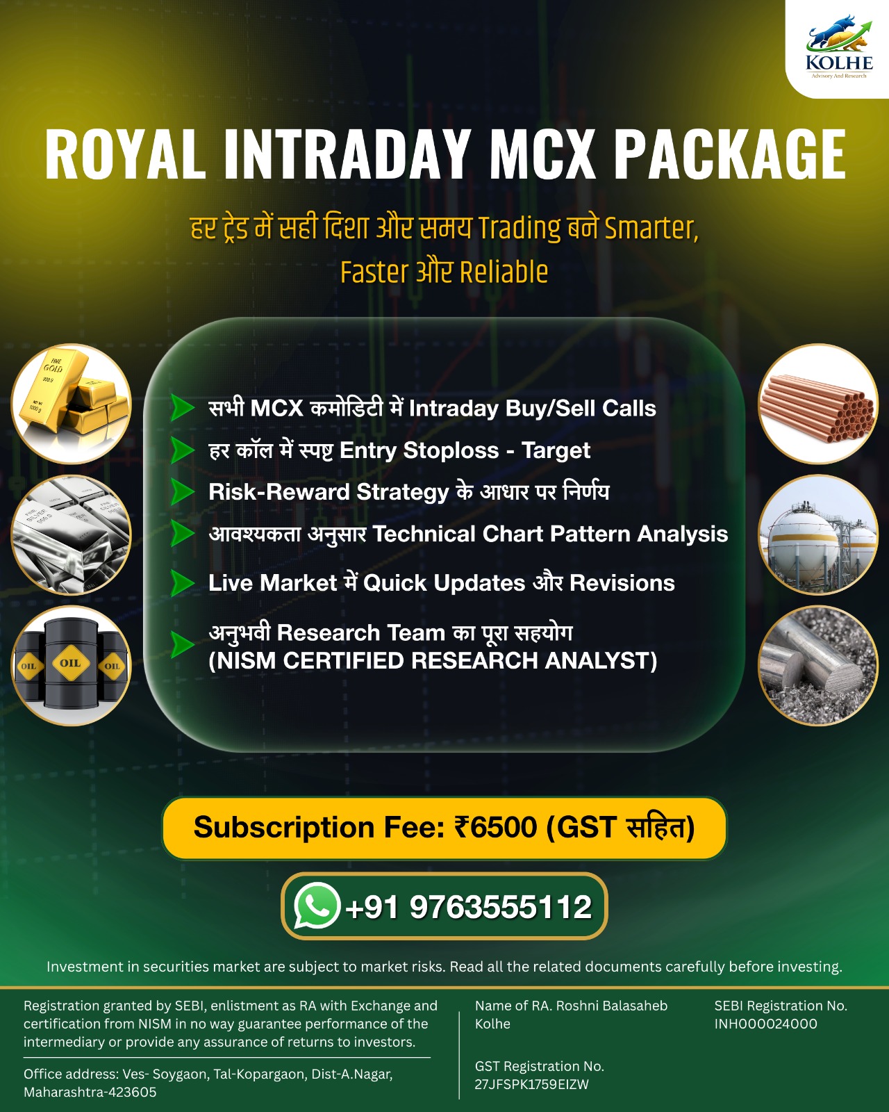 Royal Intraday MCX Package
